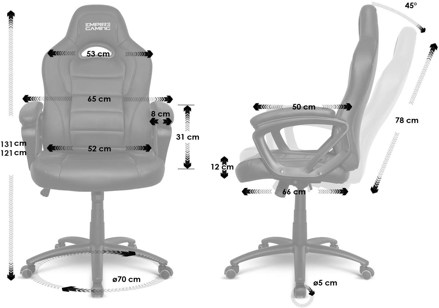 Fauteuil Empire Gaming Racing 500